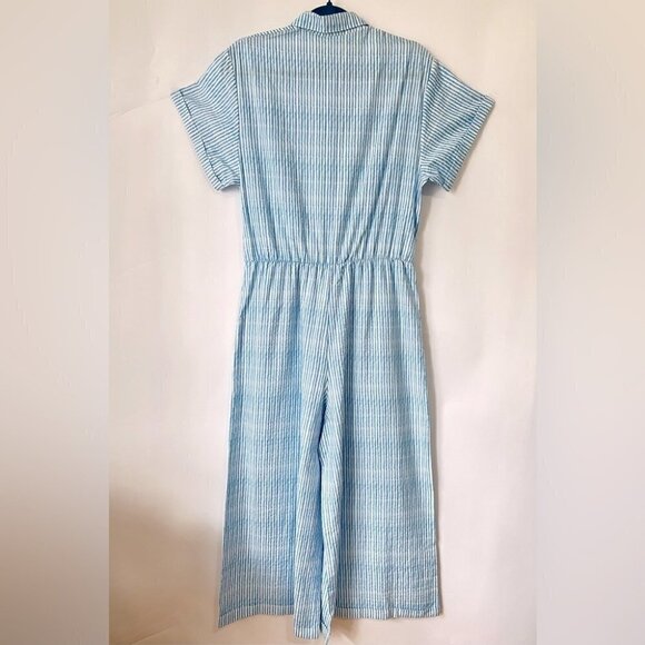 Smash + Tess, Women's Fresh Romper Jumpsuit In Smash Stripe -Blue/White. Size: S - Picture 4 of 15